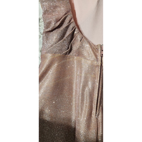 Trixxi Womens Formal Glitter Dress Size 7 Pink Prom Sparkle‎ Barbie Long - Picture 6 of 13